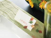rudeninė vestuvių tema stalo kortelės
