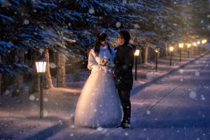 vestuvinė fotosesija žiemą